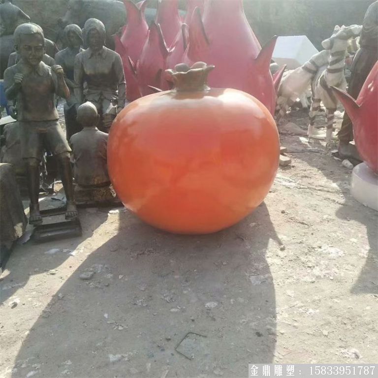 玻璃鋼仿真石榴雕塑